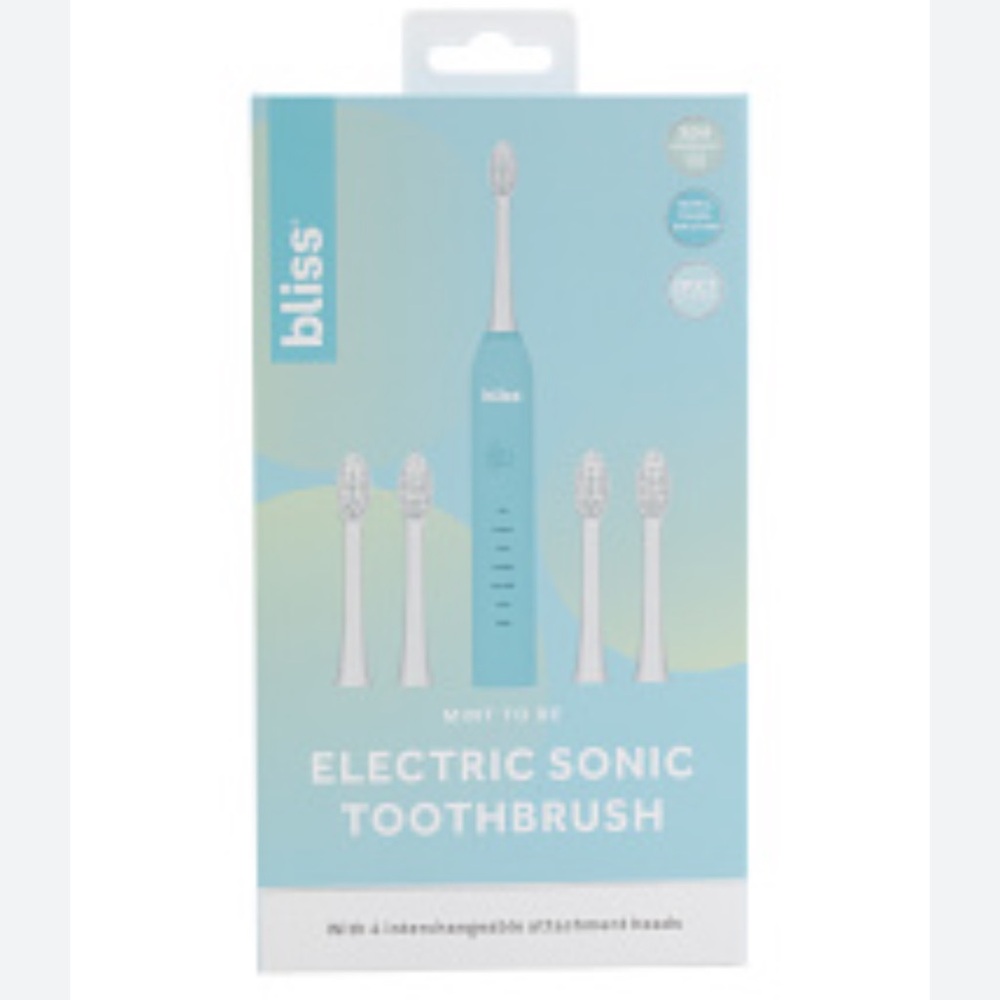 Bliss Sonic Electric Toothbrush With Extra Heads NEW SEALED